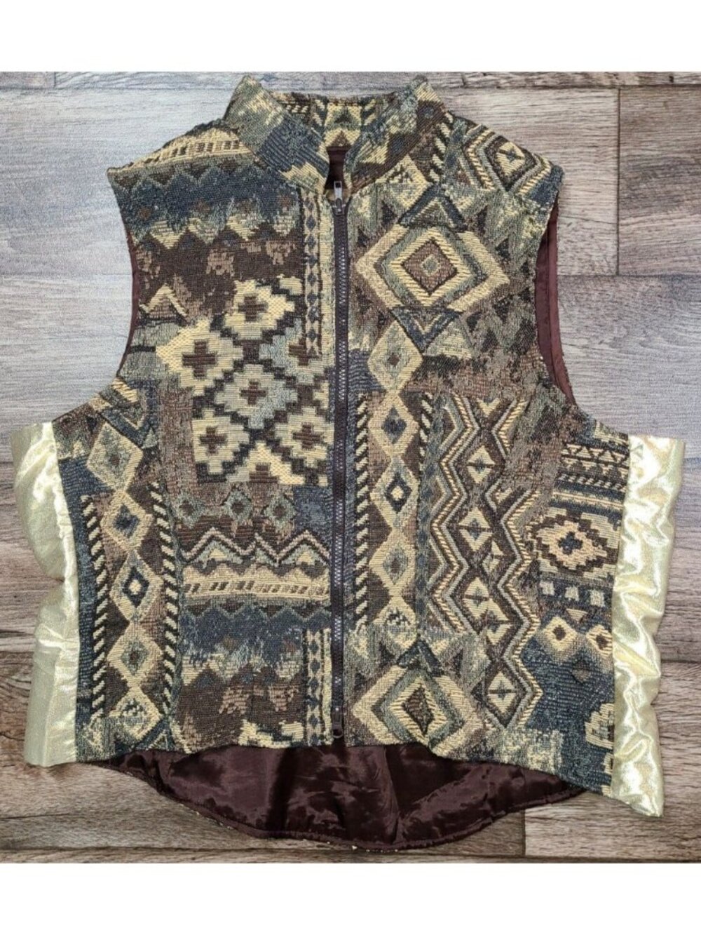 Roughrider by Circle T Western Rodeo Carpet Vest Equestrian Southwest Women's L